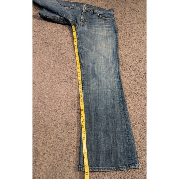 7 For All Manking Bootcut Blue Denim Jeans Made in USA Men's 32x32 - Picture 5 of 5